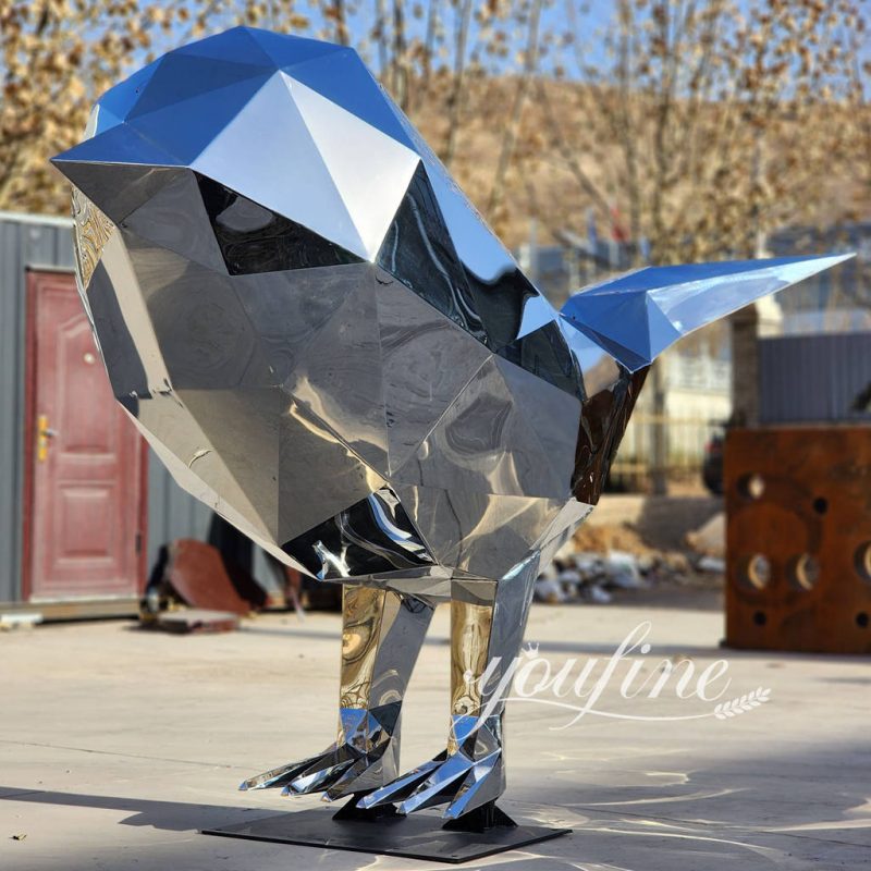 Stainless Steel Bird Sculptures for Garden Decor CSS-152