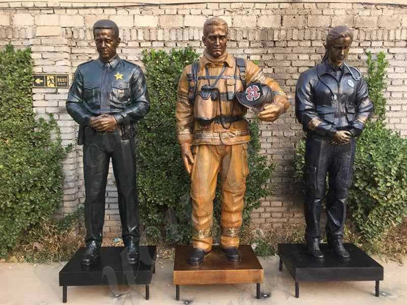 Bronze emergency medical service statue