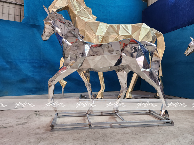 life size metal horses