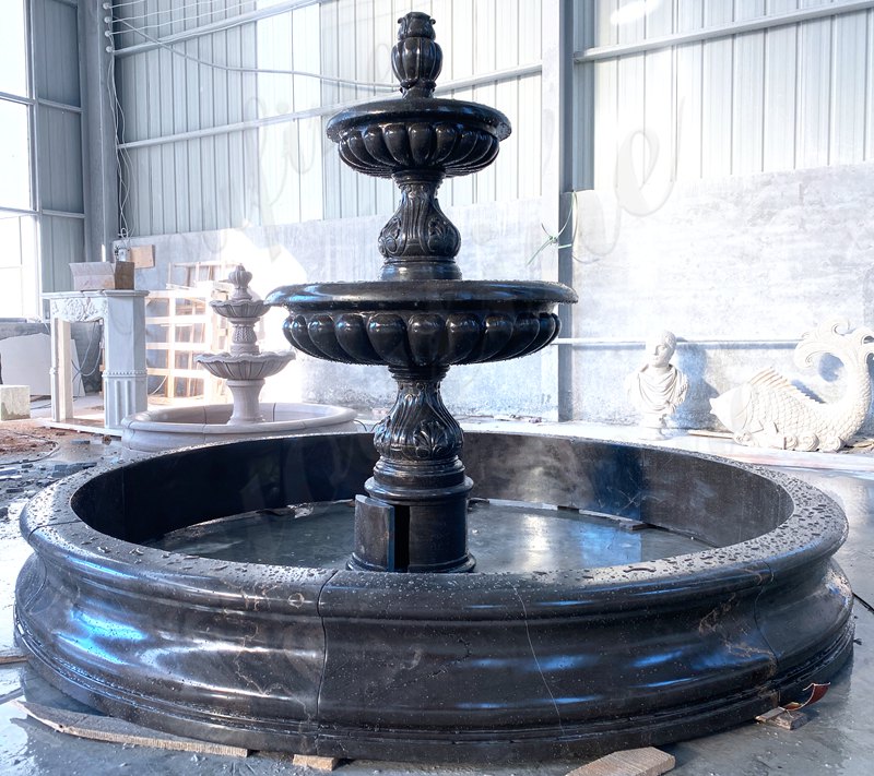 marble tiered water fountain