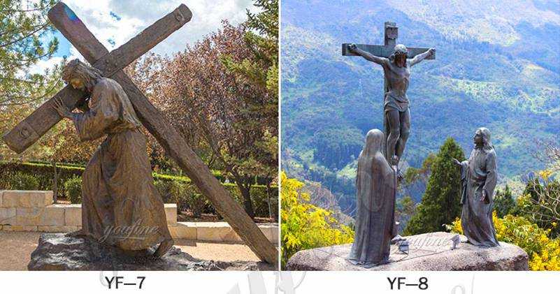 Bronze Crucifixion of Jesus Garden Statue