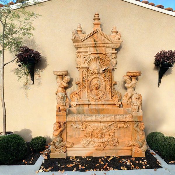 Sunset Red large outdoor wall fountain