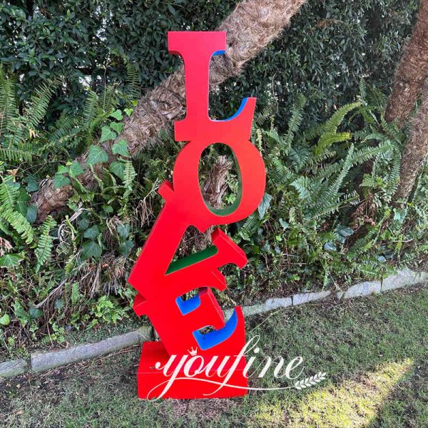 Stainless Steel Red Love Letter Sculpture SSL-007