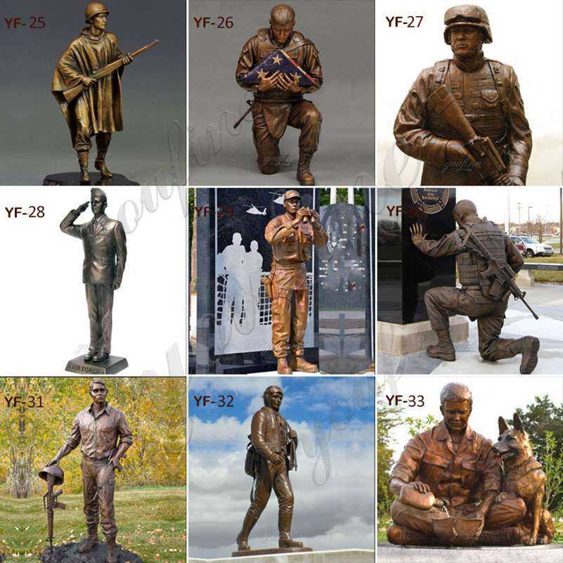 Bronze Memorial Military Sculptures