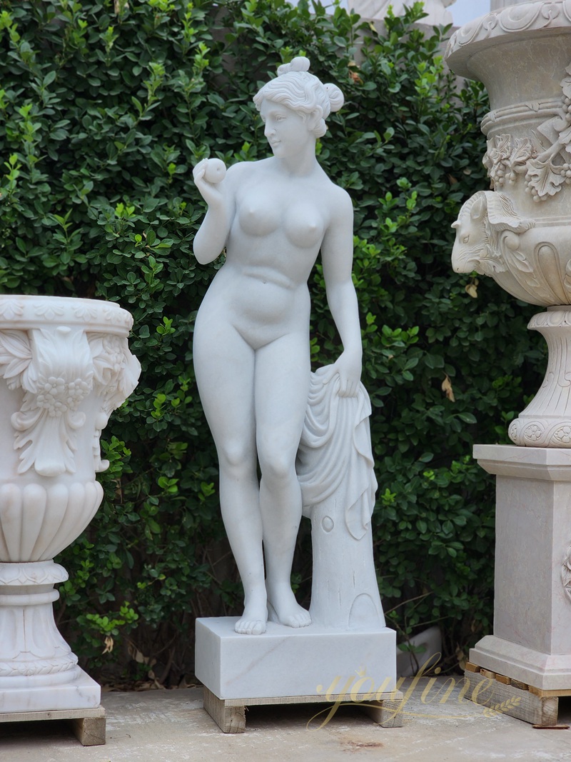 Life Size Famous art nude woman statue Venus with apple for sale MOKK-204