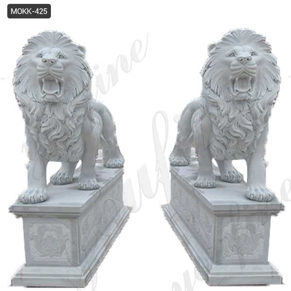 Life Size Outdoor Marble Walking Lion Statues for Sale