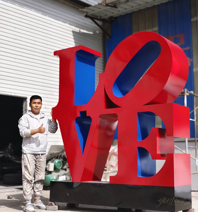 Love Statue Replica Stainless Steel Love Sculpture