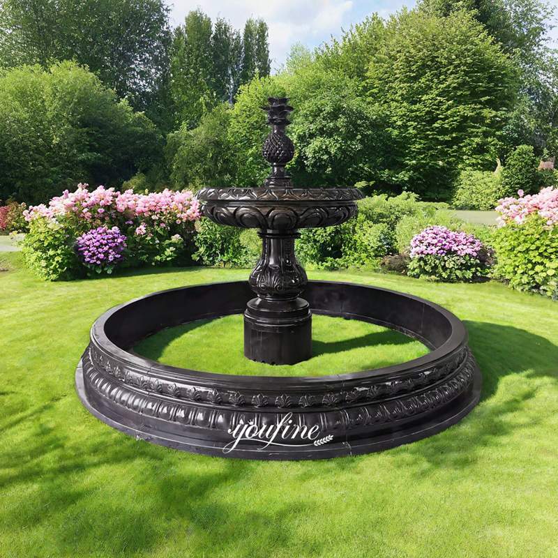 black granite tiered fountain