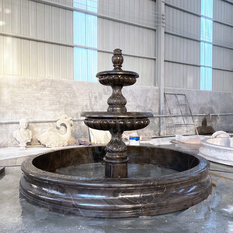 granite tiered water fountain