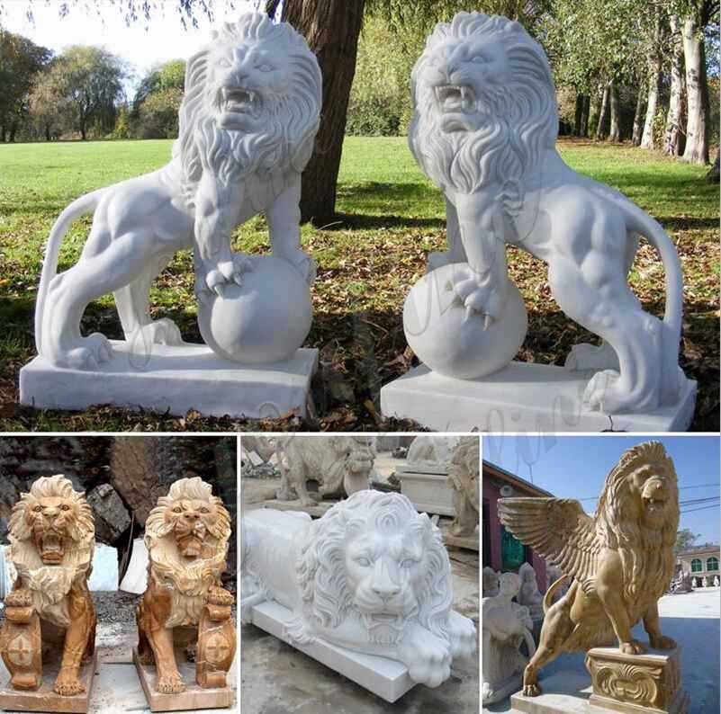 large marble lion statue for sale