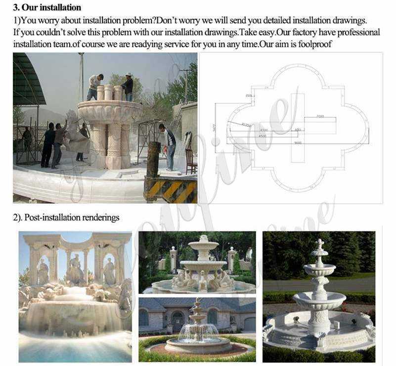 large water fountain statues