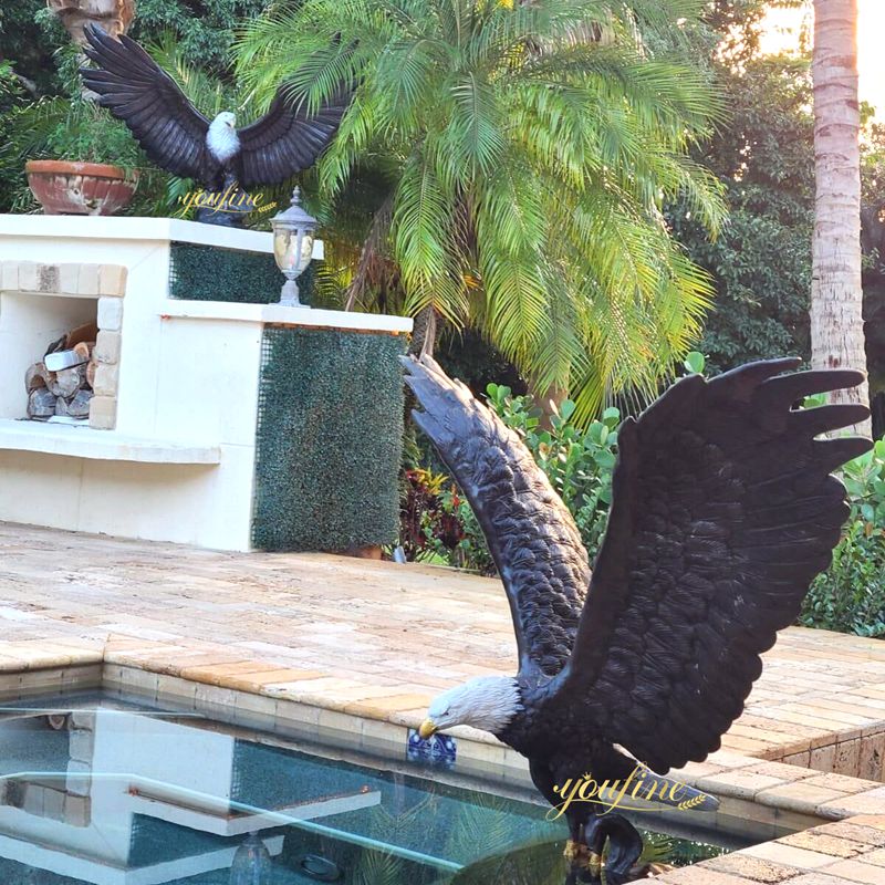 Bronze bald Eagle for Garden