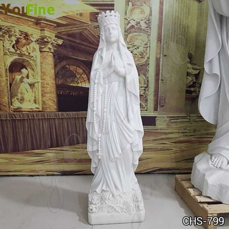Life Size Marble Blessed Virgin Mary Garden Statue For Sale Chs 799