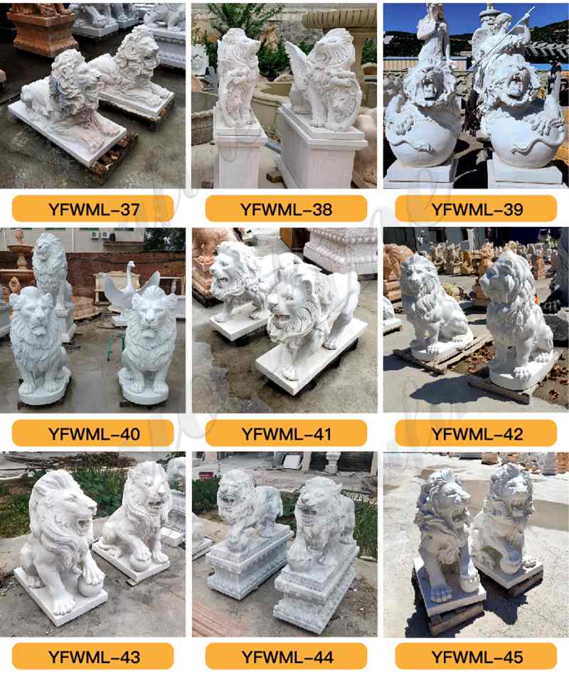 Do You Know The Symbolism Behind Lion Statues For Front Porch You   Marble Lion Statues For Front Porch 