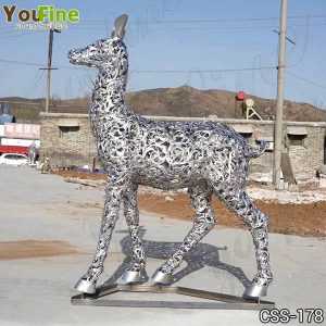 Life Size Modern Stainless Steel Deer Sculpture Design Suppliers CSS ...