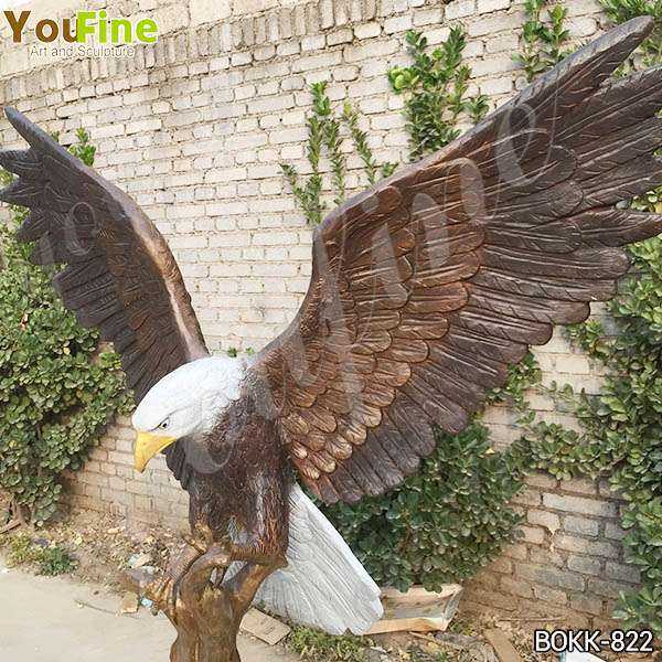 Life Size Solid Bronze Eagle Statue For Garden Decor For Sale BOKK-822 ...