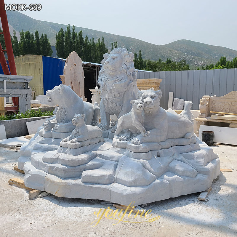 White-Marble-Lion-Family-Statue-Animal-Sculpture-for-Sale-3