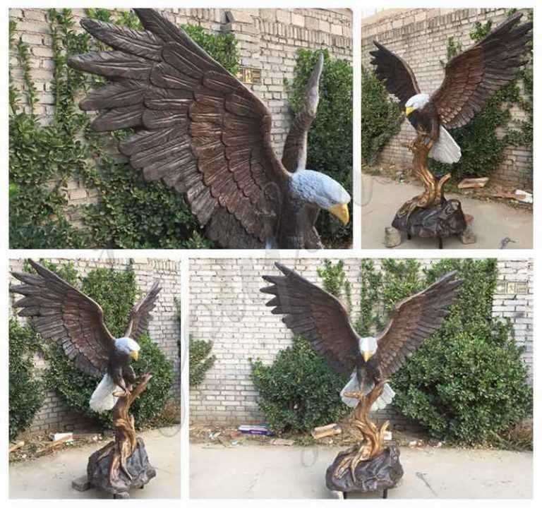 Life Size Solid Bronze Eagle Statue for Garden Decor for Sale BOKK-822 ...