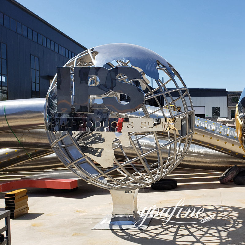 customized modern outdoor globe sculpture