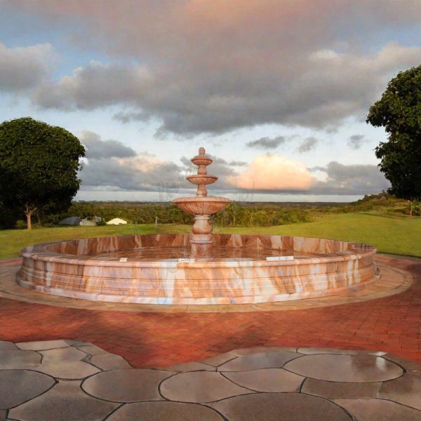 large Three Tiered Marble Fountain