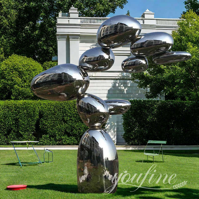 Contemporary Large Abstract Metal Garden Sculpture CSS-186