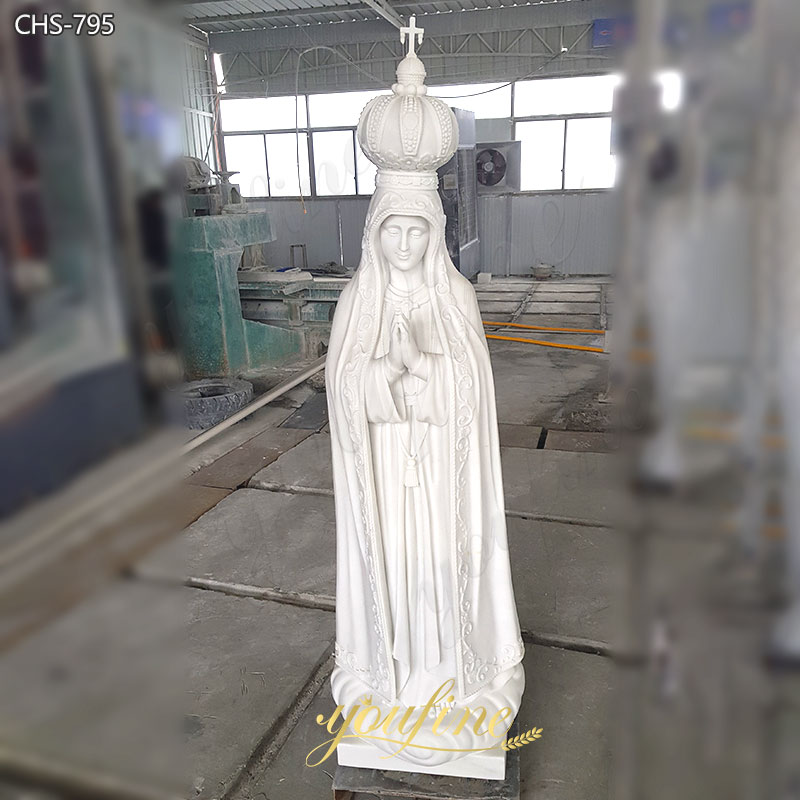 virgin mary statues with crown statue