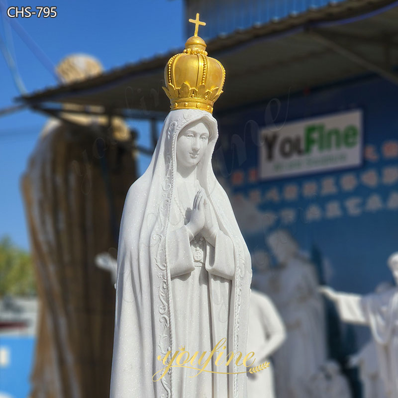 virgin mary statues with crown