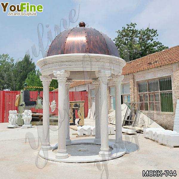 Large White Marble Column Gazebo