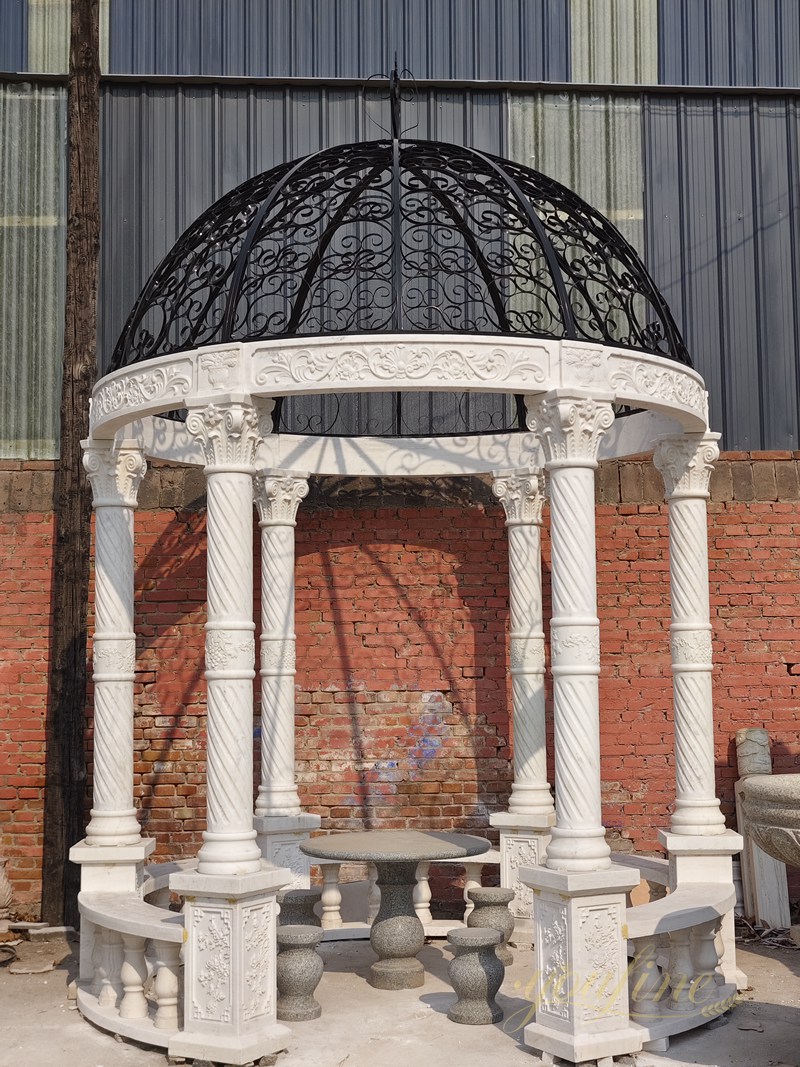 Large Cheap White Marble Outdoor Gazebo for Wedding Ceremony for Sale