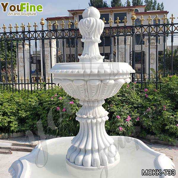 Marble Tiered Water Fountain carving details