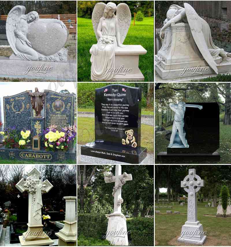 Marble angel memorials headstones for sale