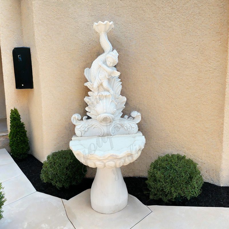 marble fish fountain for outside wall