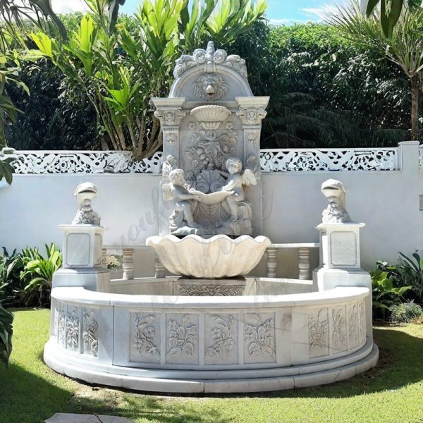 Luxury Style Marble Angel Wall Fountain