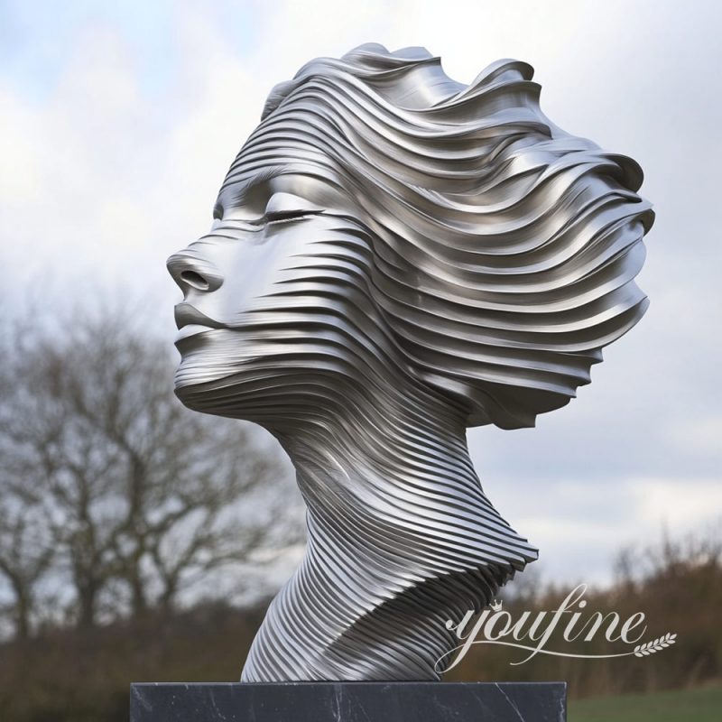 Modern Abstract Metal Head Sculpture for Sale CSS-231