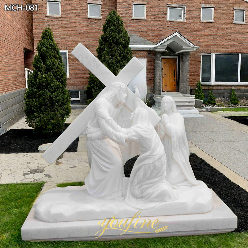 Station 4 Jesus Meets His Mother Statue for Outdoor