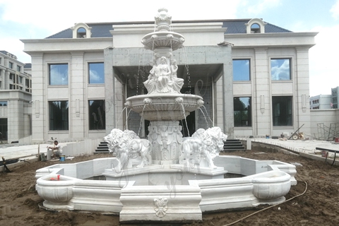 Marble Large lion fountain