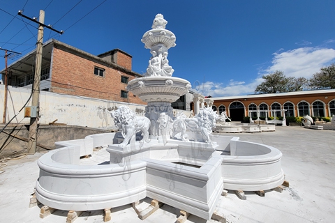 Marble Large lion fountains