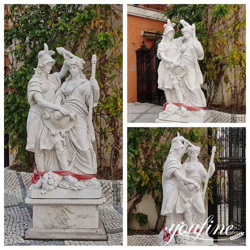 Hand Carved Figure Marble Garden Statue for Sale