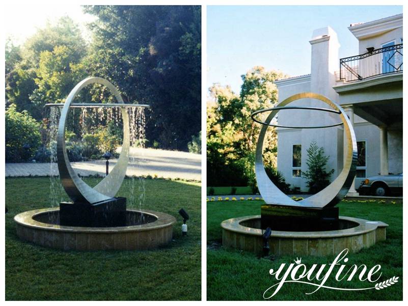 Modern Outdoor Metal Fountain Sculpture Hotel Garden Decor