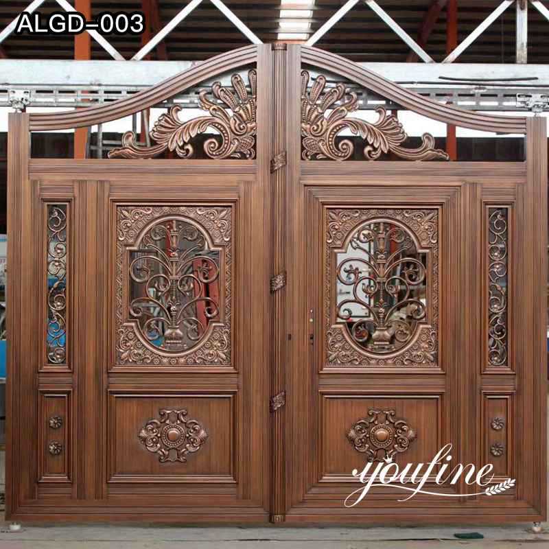 Ornamental Customized Automated Driveway Aluminum Gate for Sale ALGD-003