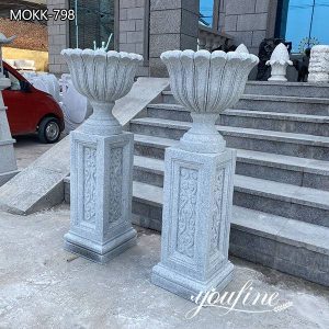 Modern Life Size Marble Flower Pots Outdoor Garden Park Decor for Sale ...