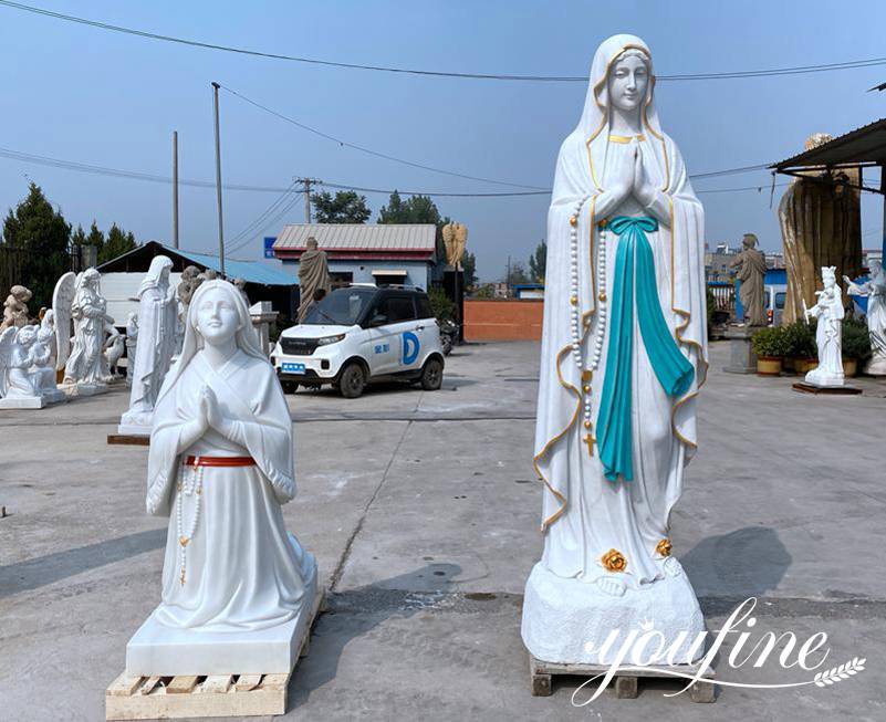 marble virgin mary statue