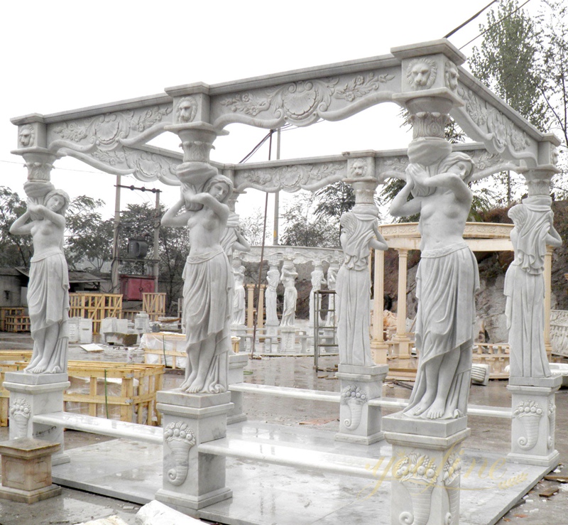 Outdoor Yard Marble Italy Pavilion with Beach Factory Sale