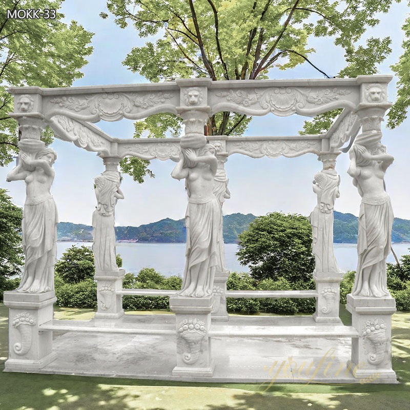 Outdoor Yard Marble Italy Pavilion with Beach Factory Sale