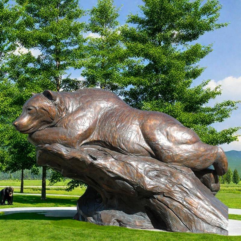 bronze large bear statues