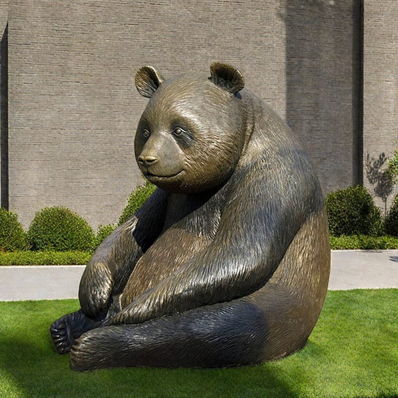 bronze panda art