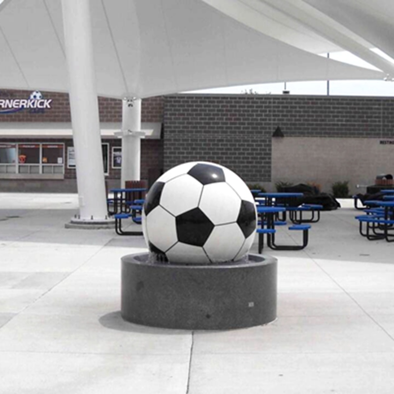 granite football water fountain