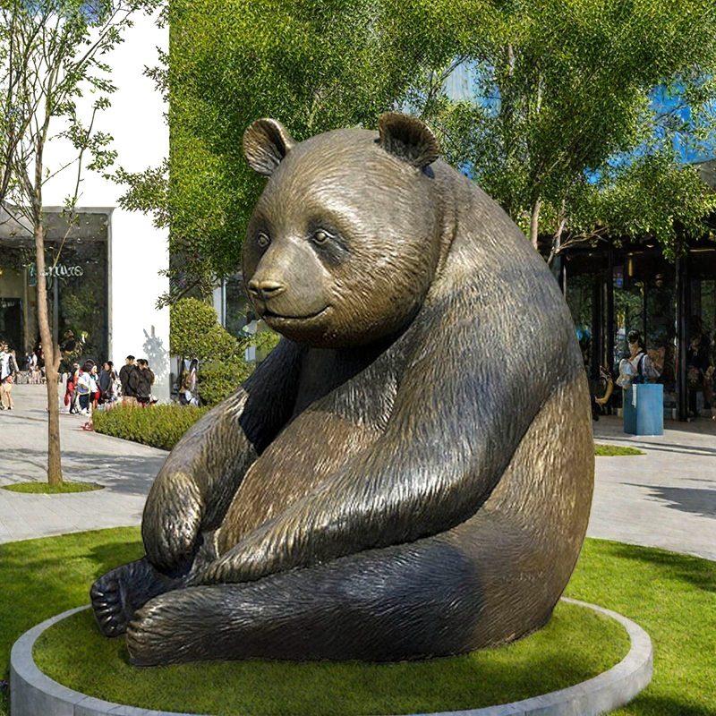 large bronze panda