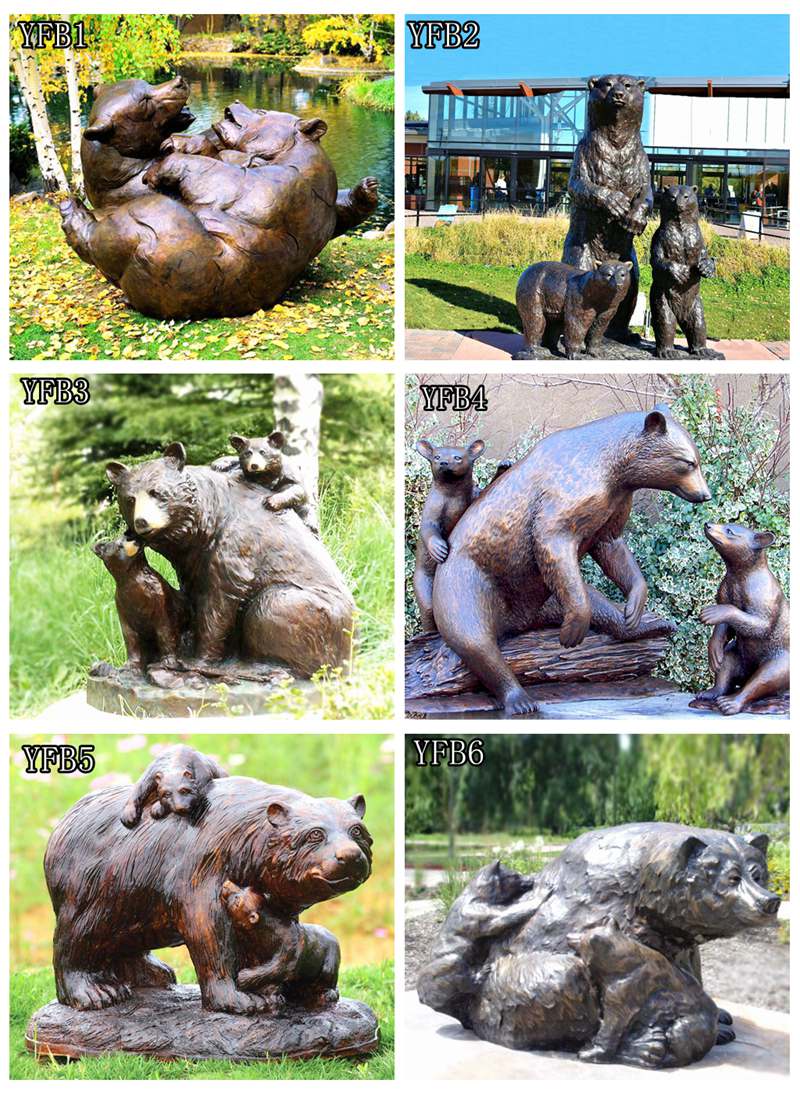 lifesize Bronze bear statue