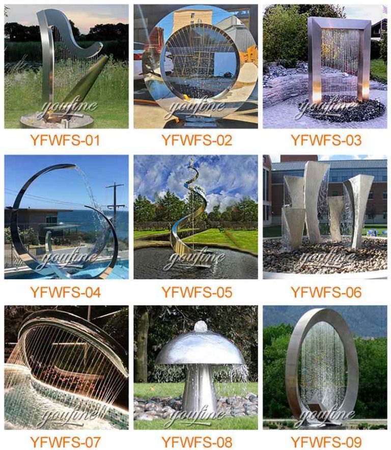 Outdoor Garden Ring Metal Water Fountain Sculpture for Sale CSS-283 ...